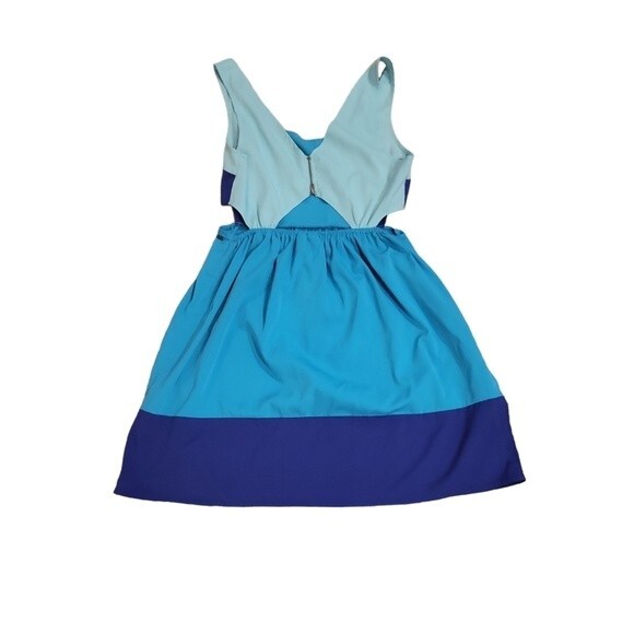 Roxy Women's side cut out blue mini dress Size S beach preppy spring summer - Picture 2 of 6